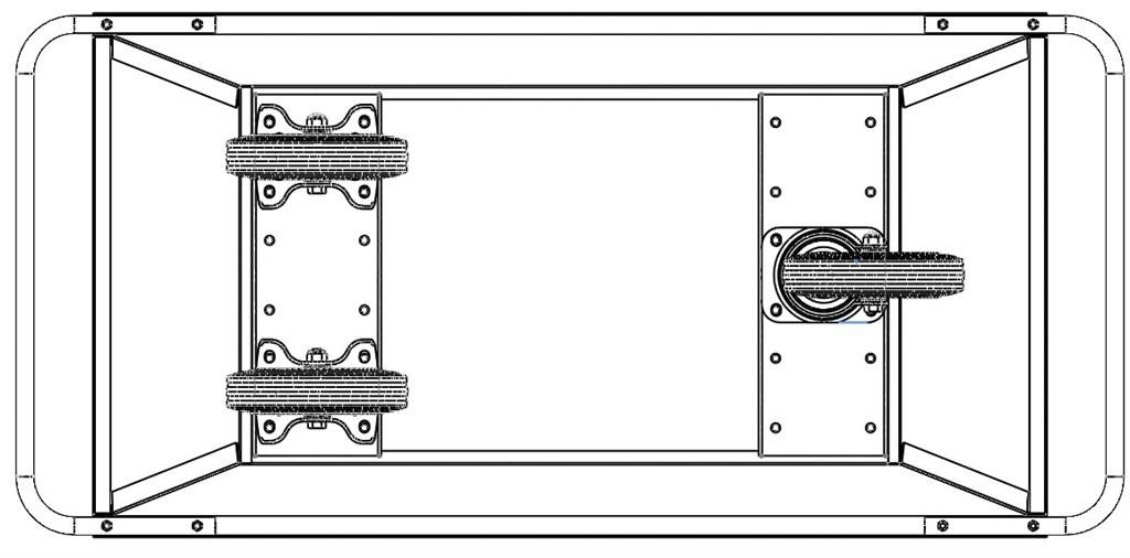 Avfallsvagn 200 L, 1220x580x760mm , 400kg,  KM143025