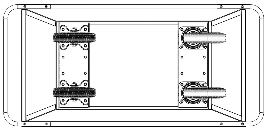 Avfallsvagn 200 L, 1220x580x760mm , 400kg,  KM143025