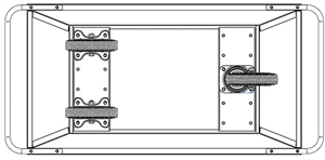 Avfallsvagn 1150x730x850mm, 300 L, KM143125 - Nolbox.se