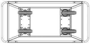 Avfallsvagn 1150x730x850mm, 300 L, KM143125 - Nolbox.se